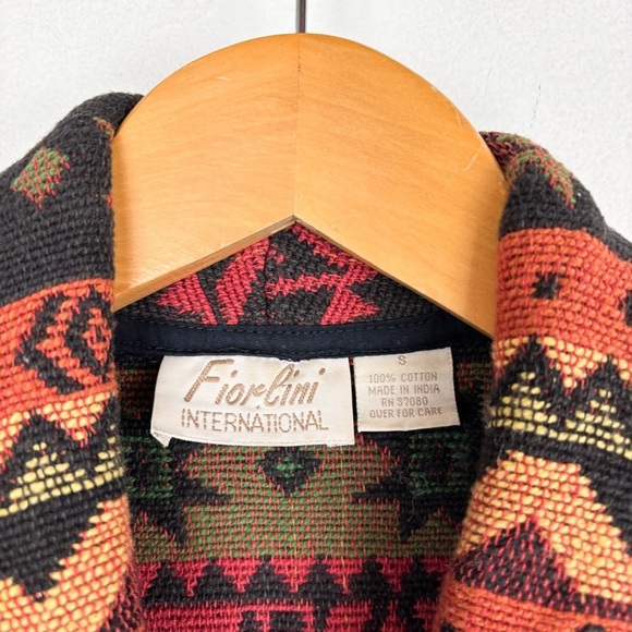 Vintage 90s Fiorlini Women’s Southwestern Woven Jacket Sz S - Picture 4 of 7